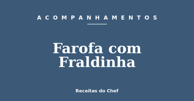 Farofa com Fraldinha