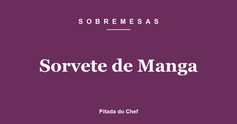 Sorvete de Manga