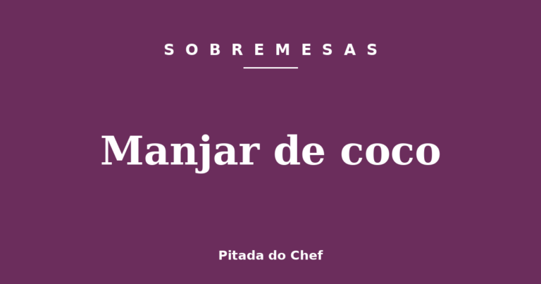 Manjar de coco