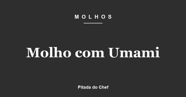 Molho com Umami