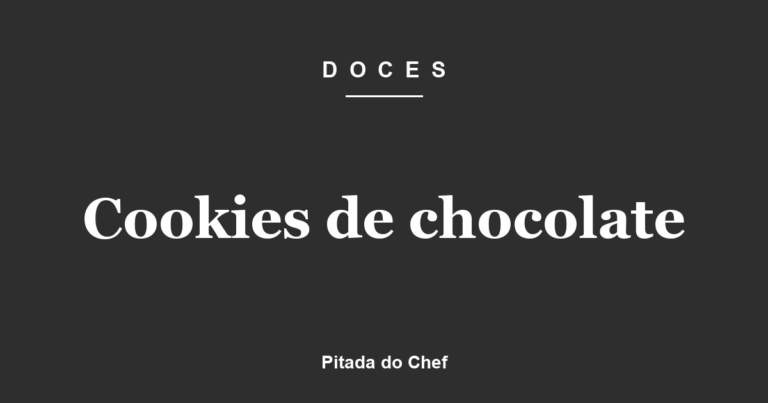 Cookies de chocolate
