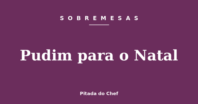 Pudim para o Natal