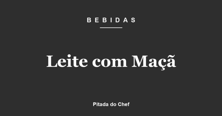 Leite com Maçã