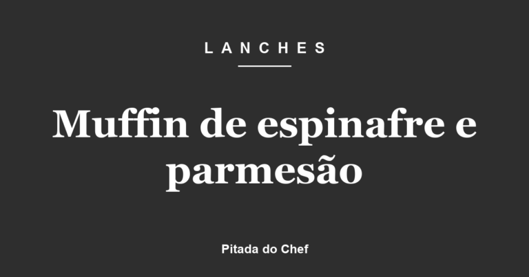 Muffin de espinafre e parmesão