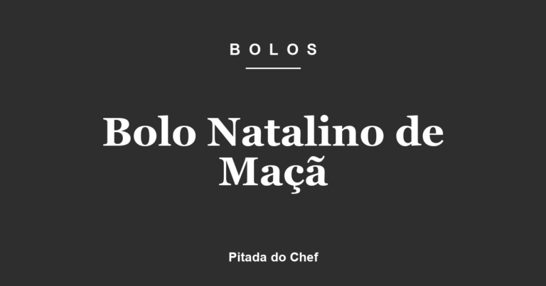 Bolo Natalino de Maçã