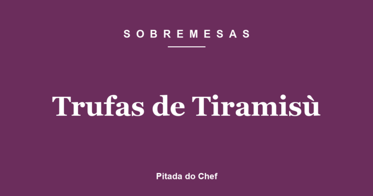 Trufas de Tiramisù