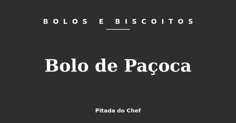 Bolo de Paçoca