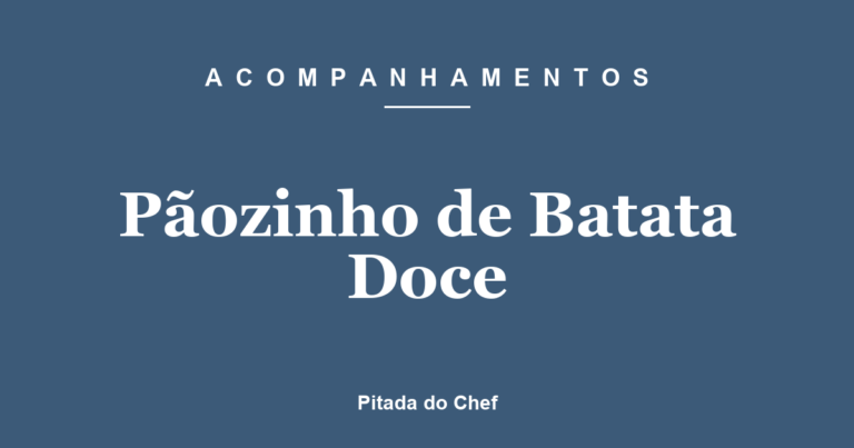 Pãozinho de Batata Doce