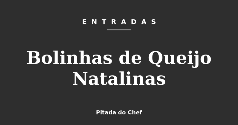 Bolinhas de Queijo Natalinas