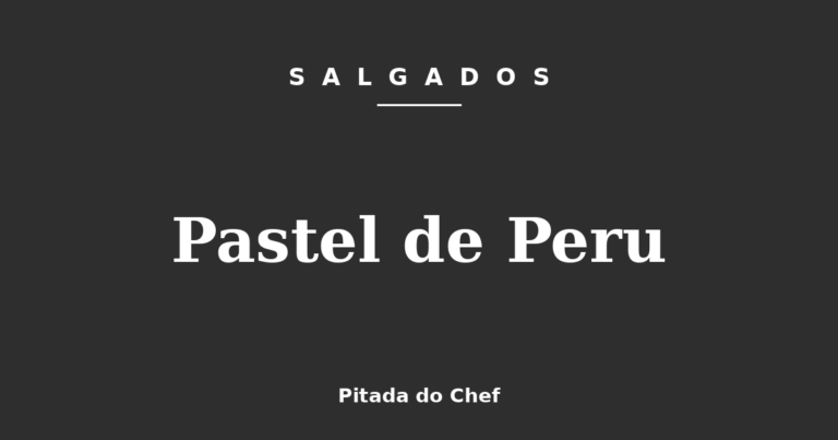 Pastel de Peru