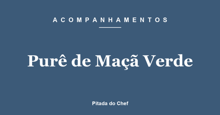 Purê de Maçã Verde