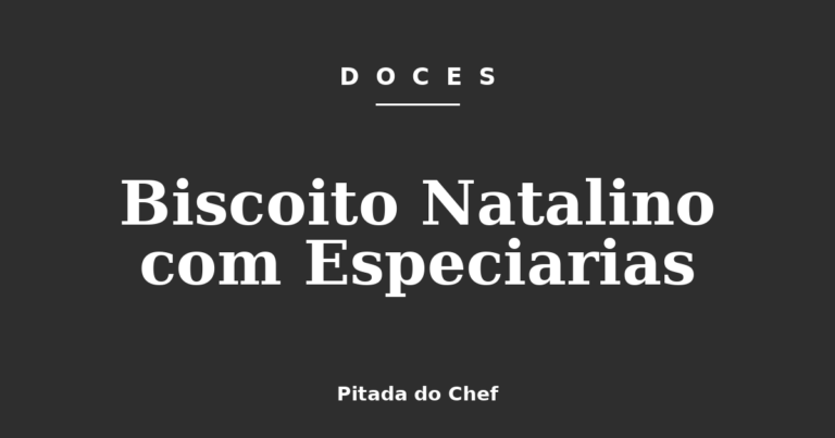 Biscoito Natalino com Especiarias