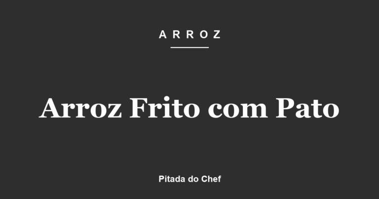 Arroz Frito com Pato