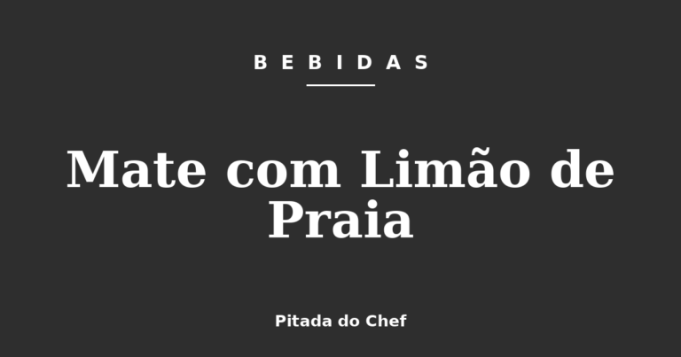 Mate com Limão de Praia