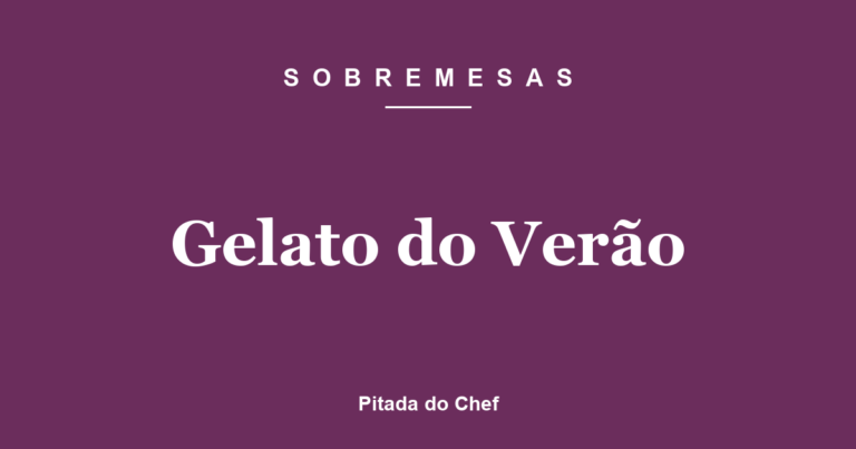 Gelato do Verão
