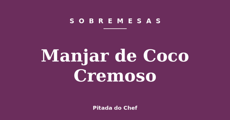 Manjar de Coco Cremoso