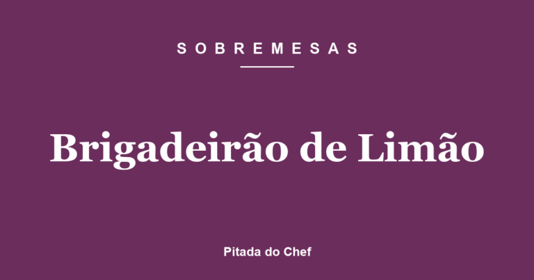 Brigadeirão de Limão