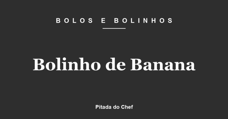 Bolinho de Banana