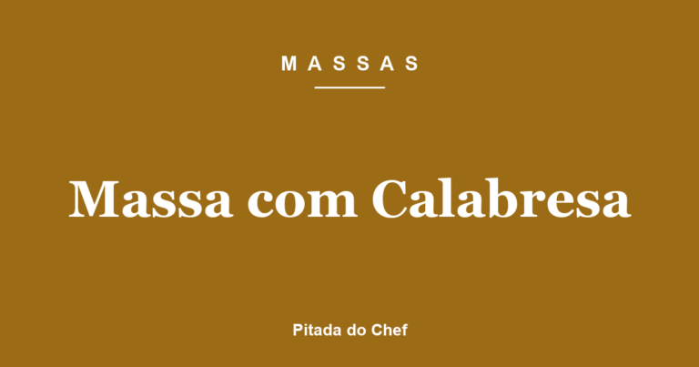 Massa com Calabresa