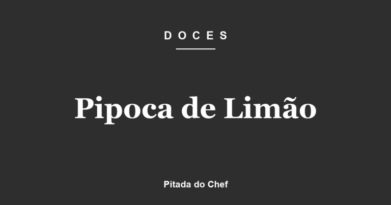 Pipoca de Limão