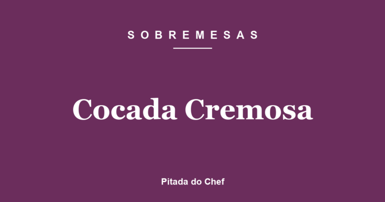 Cocada Cremosa