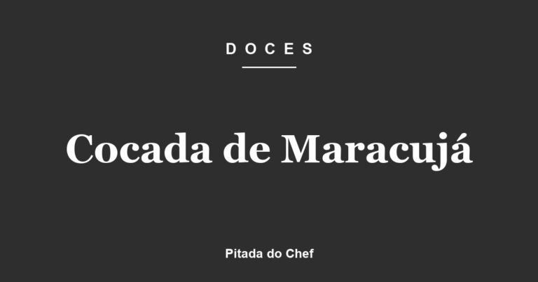 Cocada de Maracujá