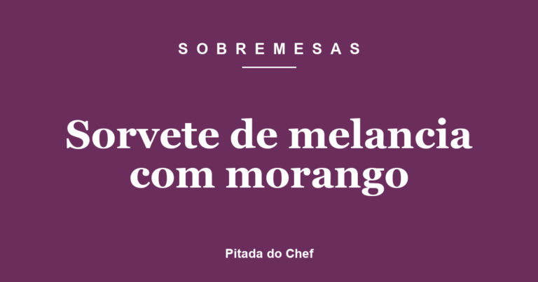 Sorvete de melancia com morango