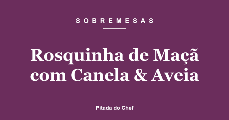 Rosquinha de Maçã com Canela & Aveia