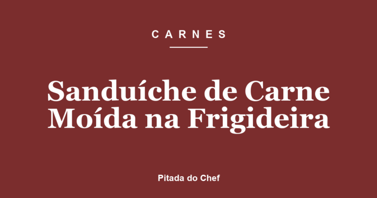 Sanduíche de Carne Moída na Frigideira