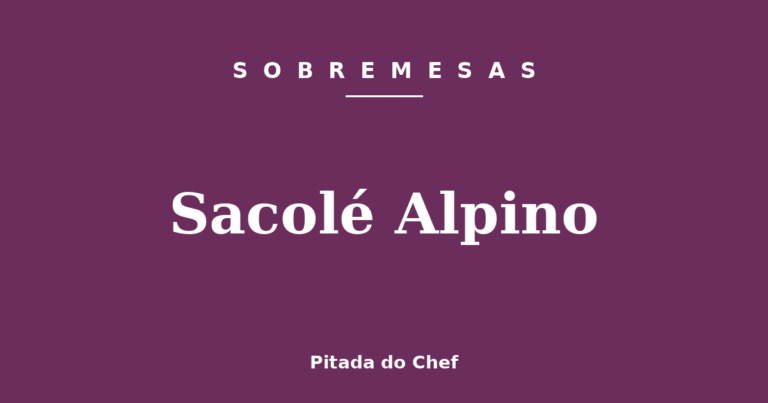 Sacolé Alpino