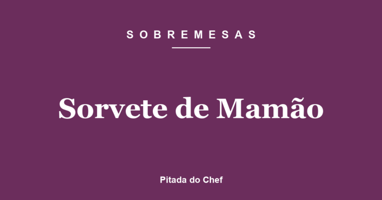 Sorvete de Mamão