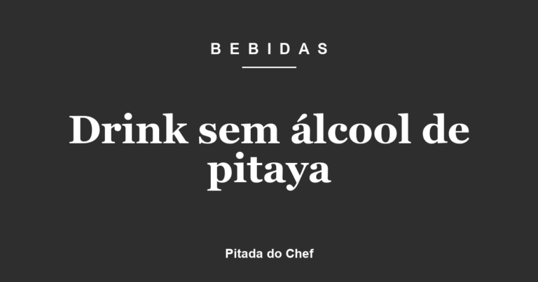 Drink sem álcool de pitaya
