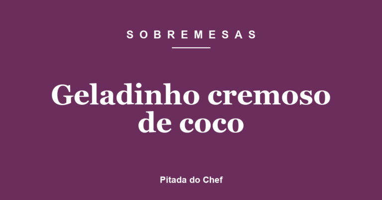 Geladinho cremoso de coco