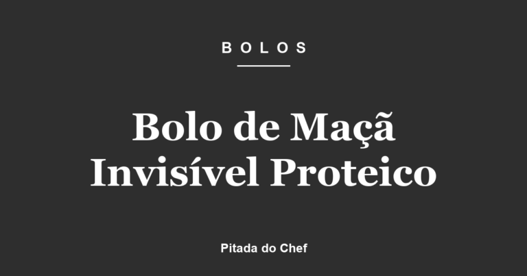Bolo de Maçã Invisível Proteico
