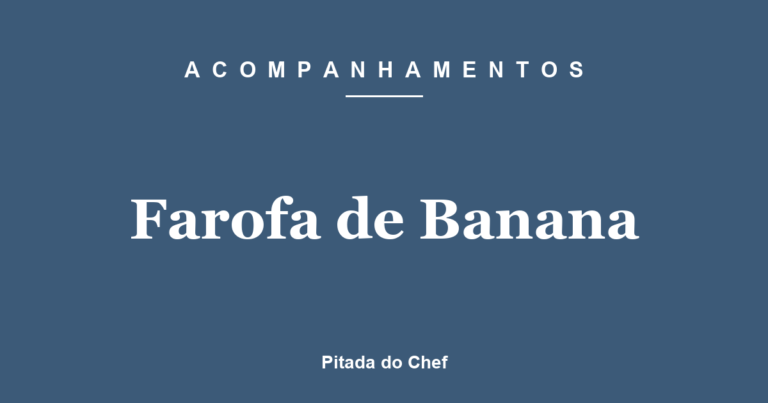 Farofa de Banana