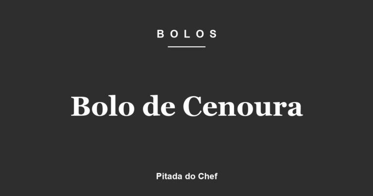Bolo de Cenoura