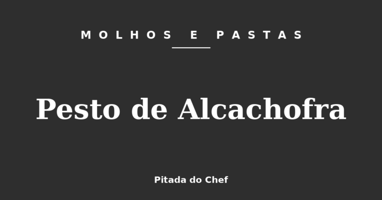 Pesto de Alcachofra
