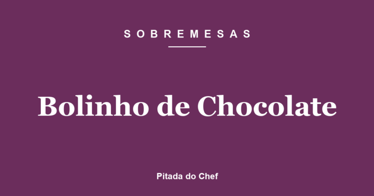 Bolinho de Chocolate