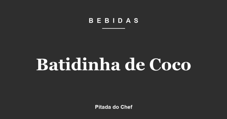Batidinha de Coco