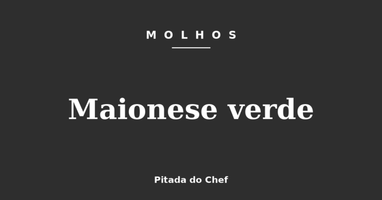 Maionese verde