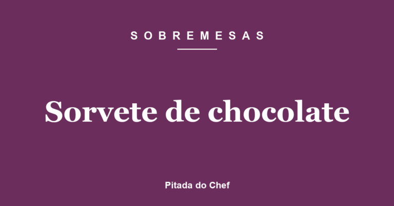 Sorvete de chocolate