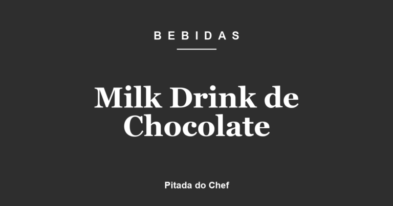 Milk Drink de Chocolate