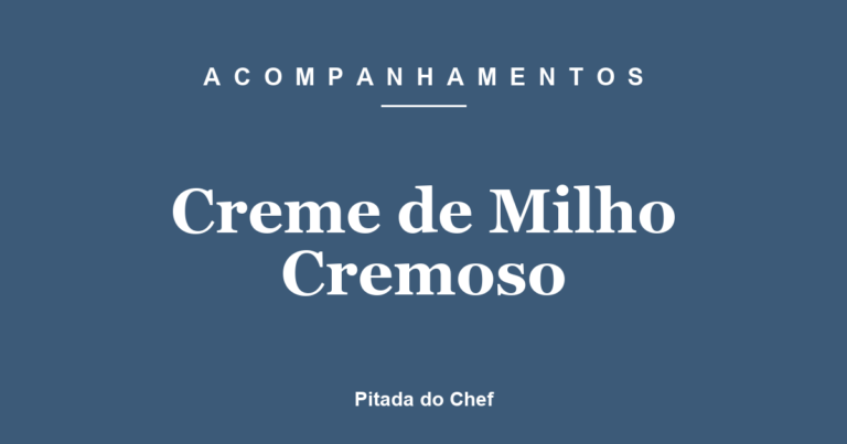 Creme de Milho Cremoso