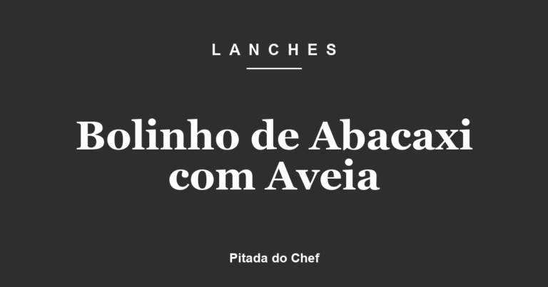 Bolinho de Abacaxi com Aveia