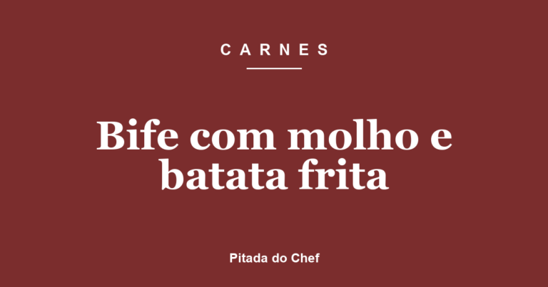 Bife com molho e batata frita