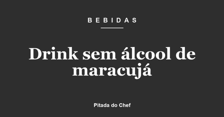 Drink sem álcool de maracujá