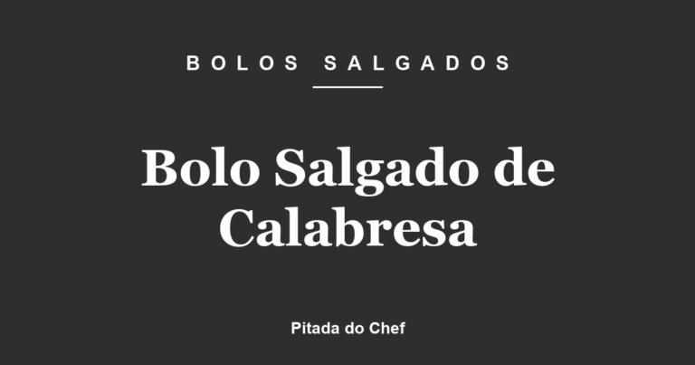 Bolo Salgado de Calabresa
