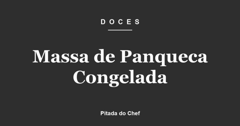 Massa de Panqueca Congelada