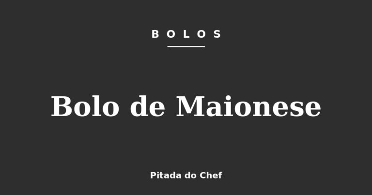 Bolo de Maionese