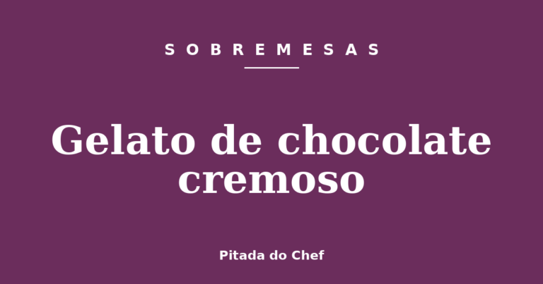 Gelato de chocolate cremoso